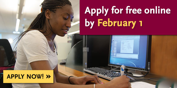 Apply for free online by February 1