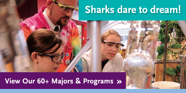 Sharks dare to dream! View our 60+ Majors and Programs