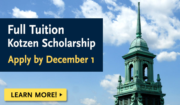 Full Tuition Kotzen Scholarship - Apply by December 1!